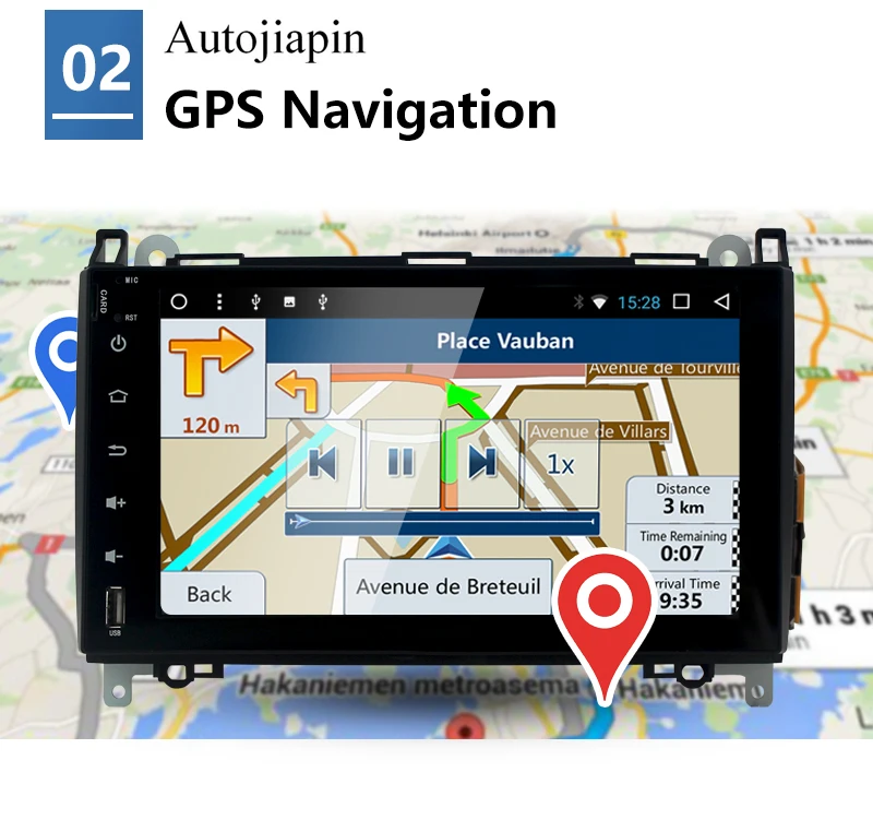 Discount AUTOJIAPIN 10.25" Eight Core Android 8.0 2G RAM 1024*600 Car GPS navigation For Mercedes Benz GLC260/C200L/GLA 2015-2018 4