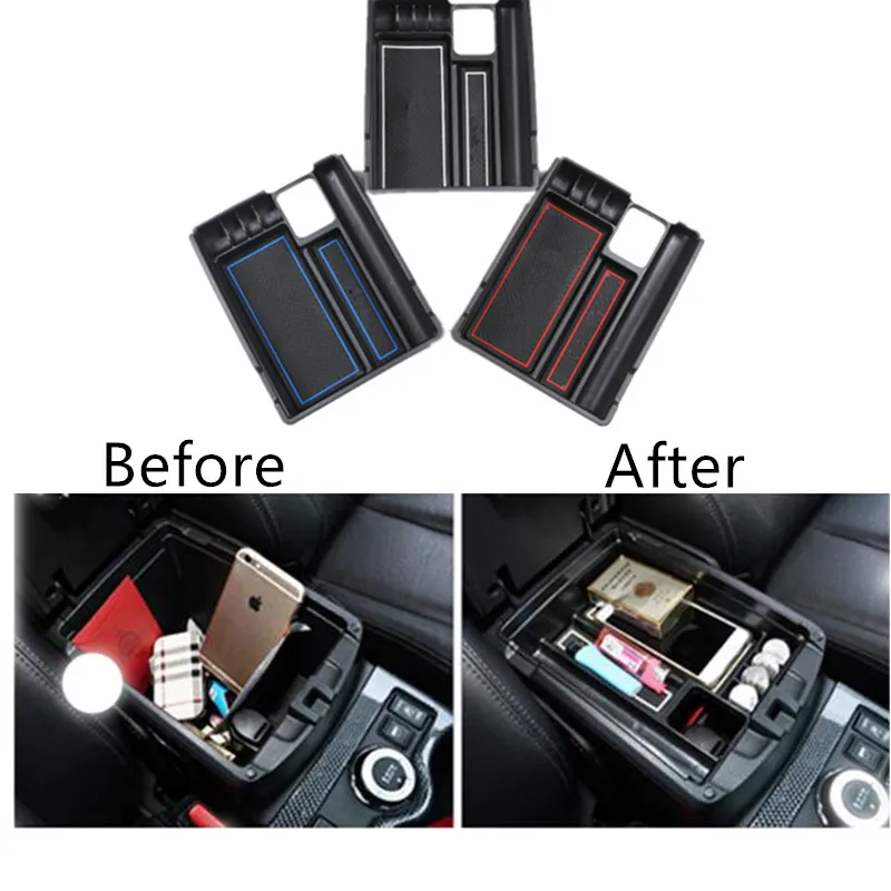 

Car Central Armrest Storage Organizer Box Center Console Glove Case Tray Bin Container For Nissan X-Trail T32 Rogue 2014-2017