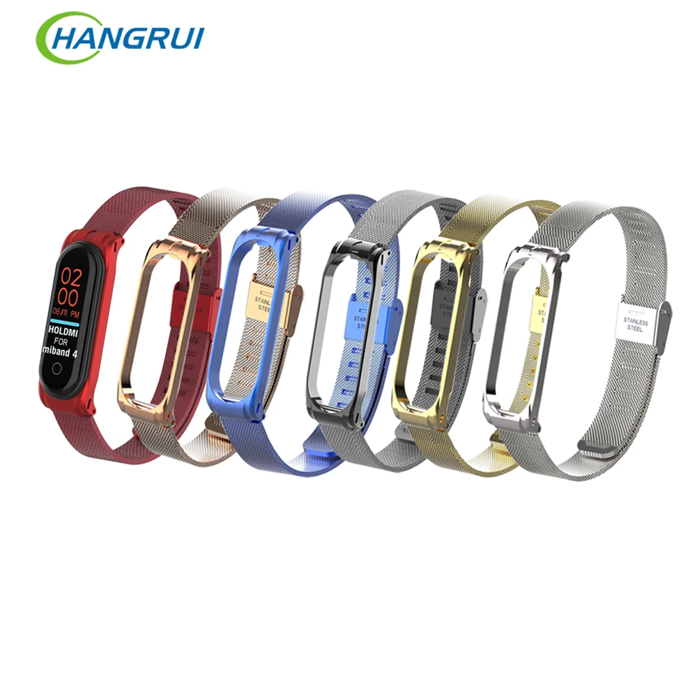 

Milanese Buckle Mi Band 4 Strap For Xiaomi Mi Band 4 Wristband Luxury Stainless Steel Bracelet Band For Mi Band 3 Strap Metal
