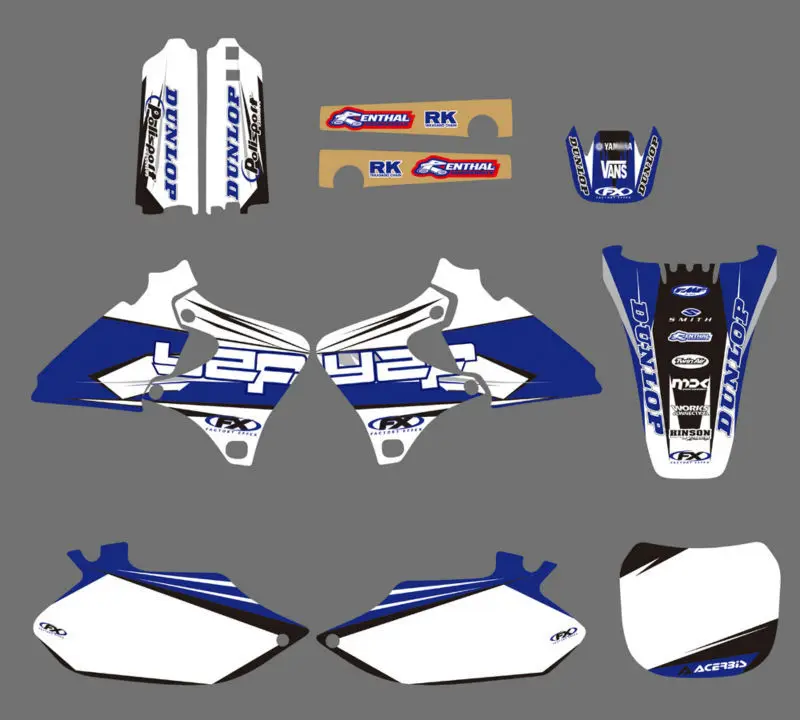 GRAPHICS BACKGROUNDS DECALS STICKERS Kits for Yamaha 4 STROKES YZ250F YZ400F YZ426F 1999 2000 2001 2002