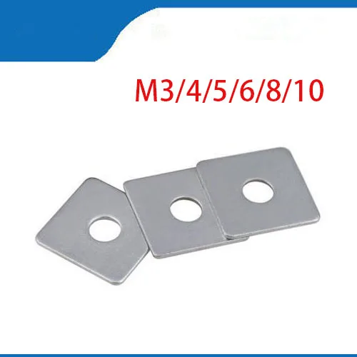 

Free shipping 304 stainless steel square gasket square washer M3 M4 M5 M6 M8 M10 M12 M14 M16 curtain wall with square washer