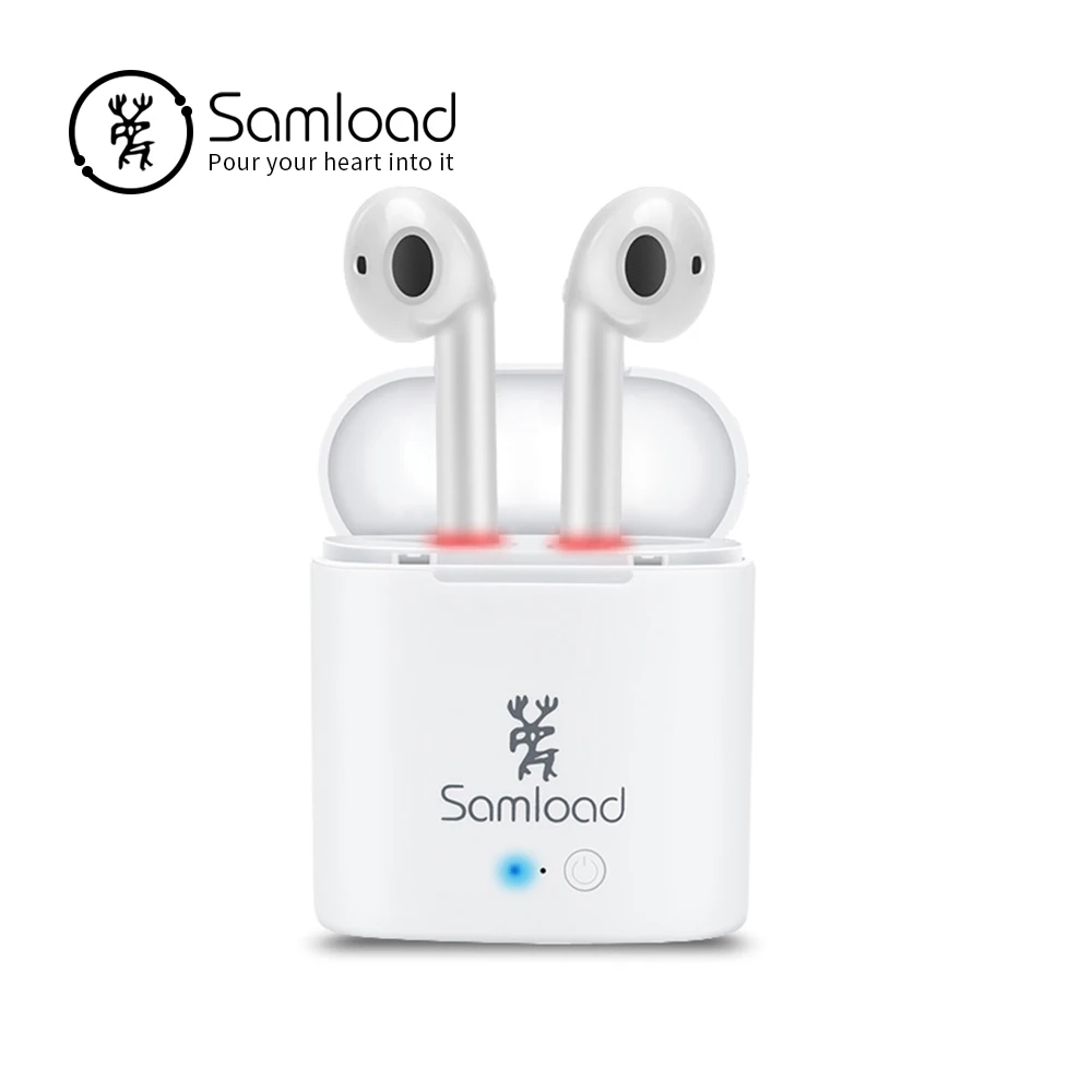 Samload Bluetooth Earphones Wireless Headphones I7 TWS Headset Stereo Music Ear bud Pods For Apple iPhone 6 7s 8 Samsung Xiaomi