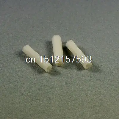 

Lot50 Metric M4 35mm Hexagon Nylon Threaded double pass Spacers Free shipping