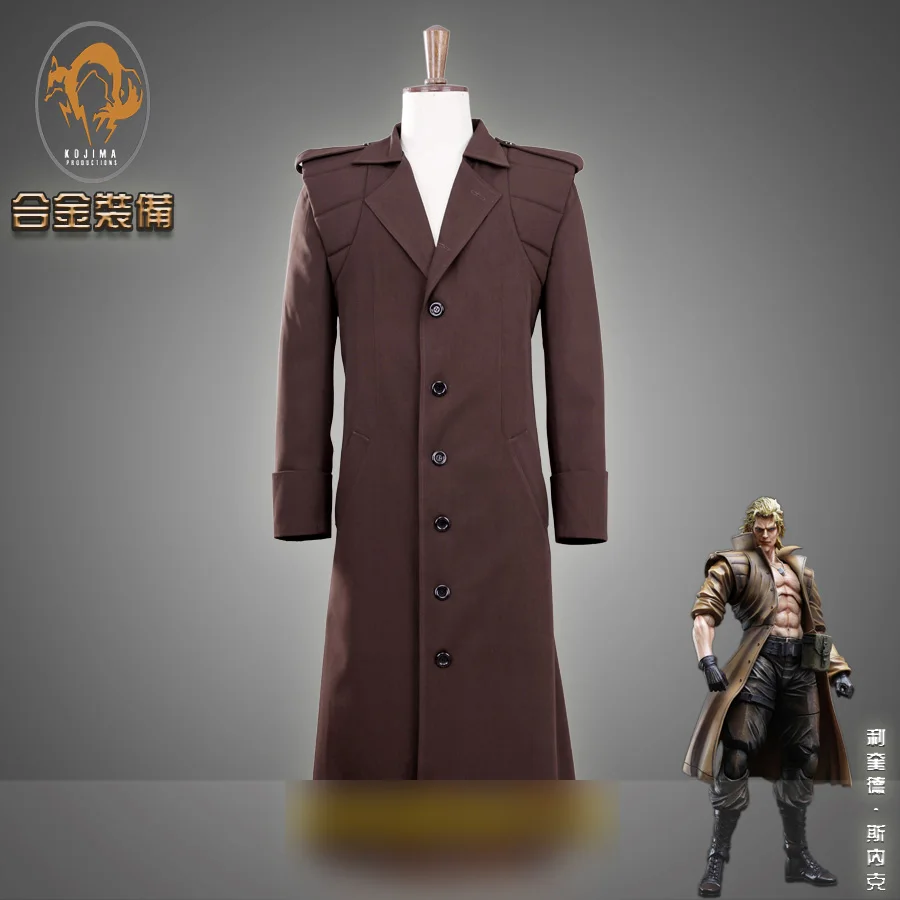 

Jacket!Game Metal Gear Solid Liquid Snake Cosplay Costume Cool Trench Coat Only Halloween Costume Unisex Free shipping