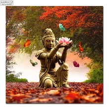 Armyqz полный алмазов 5D поделки алмазов картина Фото Пользовательские Религия Будды 3D Вышивка крестом Мозаика Декор fc511