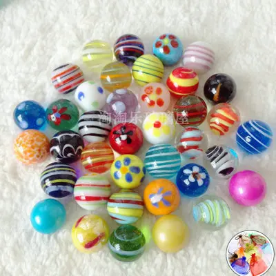 16mm Traditional Glass Marbles Handmade Marble Kids Toy 50pcs/set 