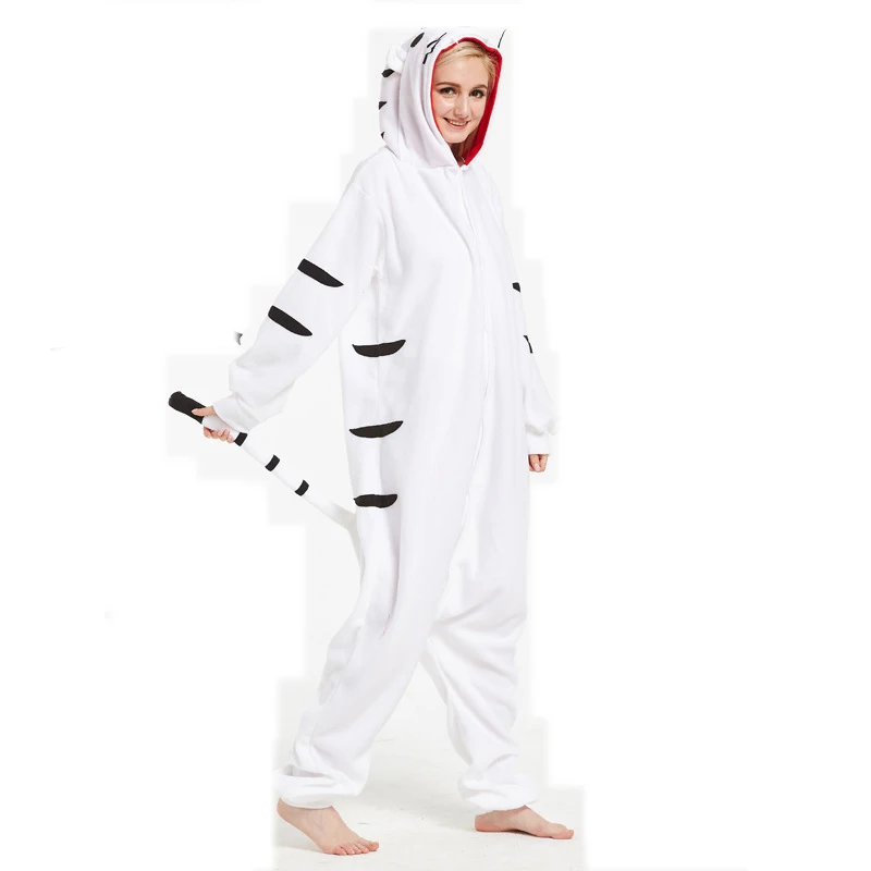 Funny White Tiger Kigurumi Animal Character Adult Onesies
