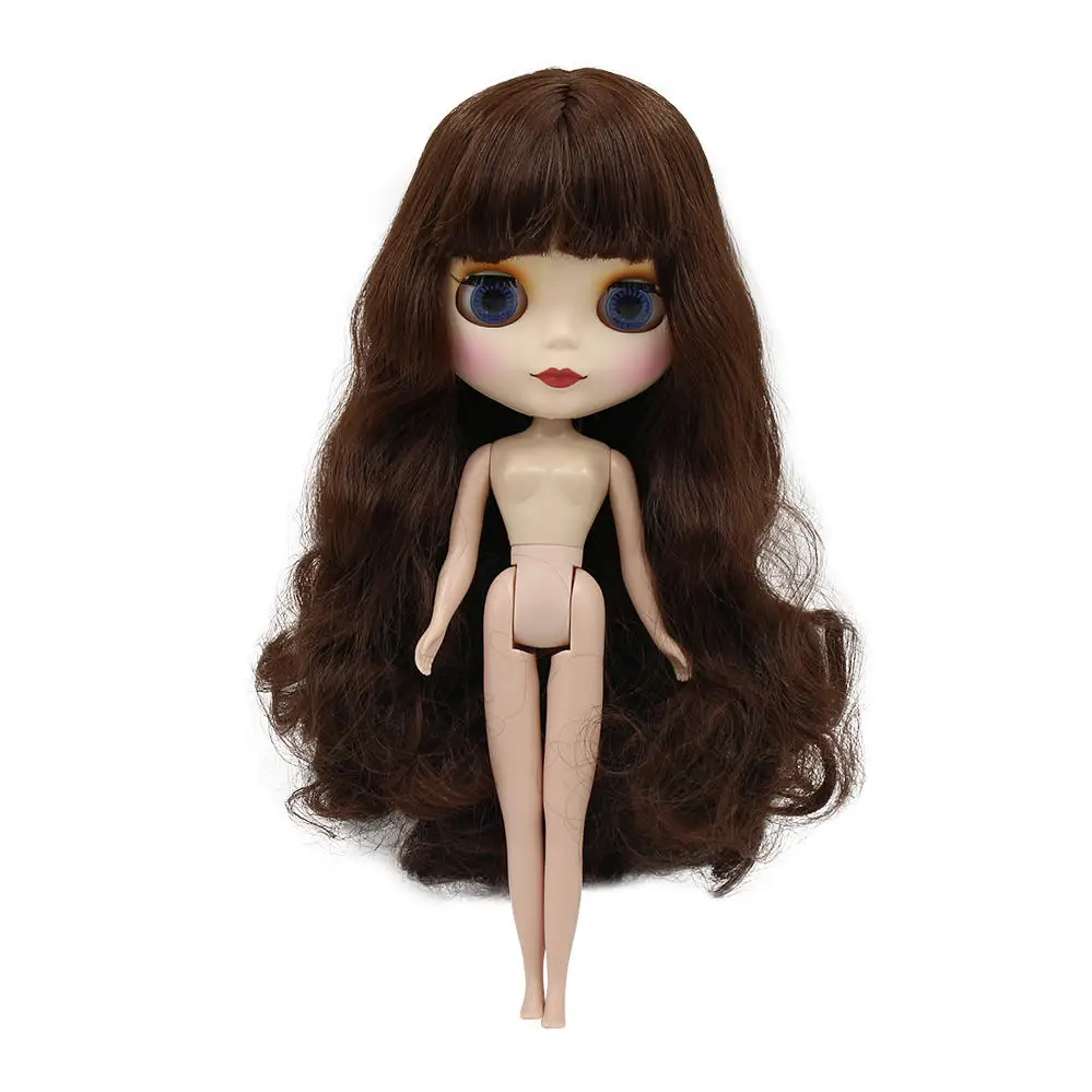 Ледяная фабрика Blyth кукла шарнир тело DIY обнаженные игрушки BJD модные куклы девушка подарок новое специальное предложение на продажу с ручной набор A& B - Цвет: Небесно-голубой