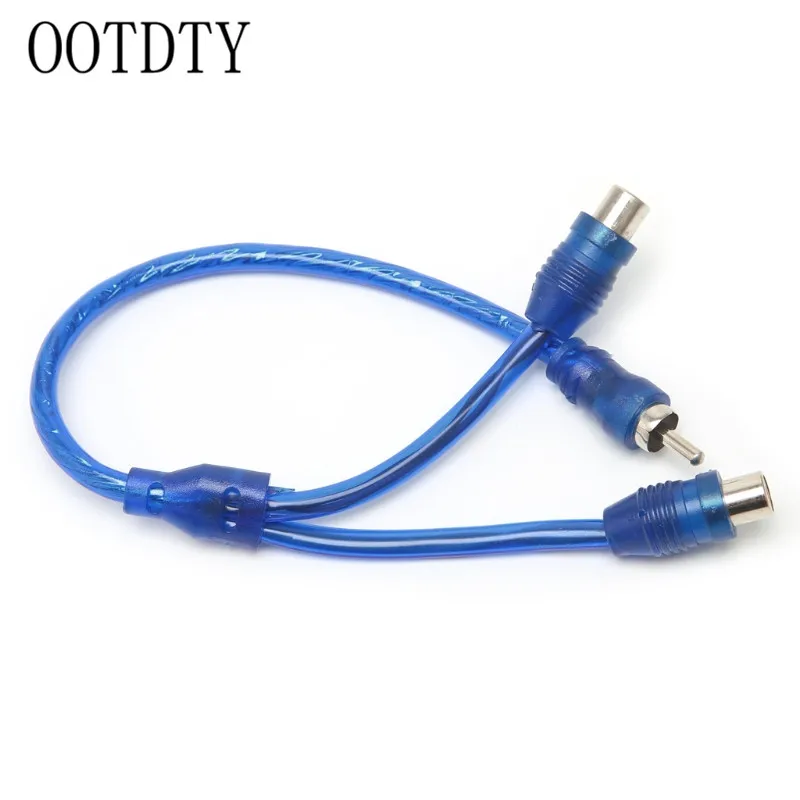 

Car MP3 Audio RCA 1 Male to 2 Female Y Splitter Cable Adapter Cord