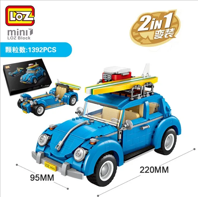 Лоз мини-блоки техника городской автомобиль мини-модель гоночный автомобиль 2 в 1 фигурка сборные игрушки для детей с коллекционной стоимостью 1114