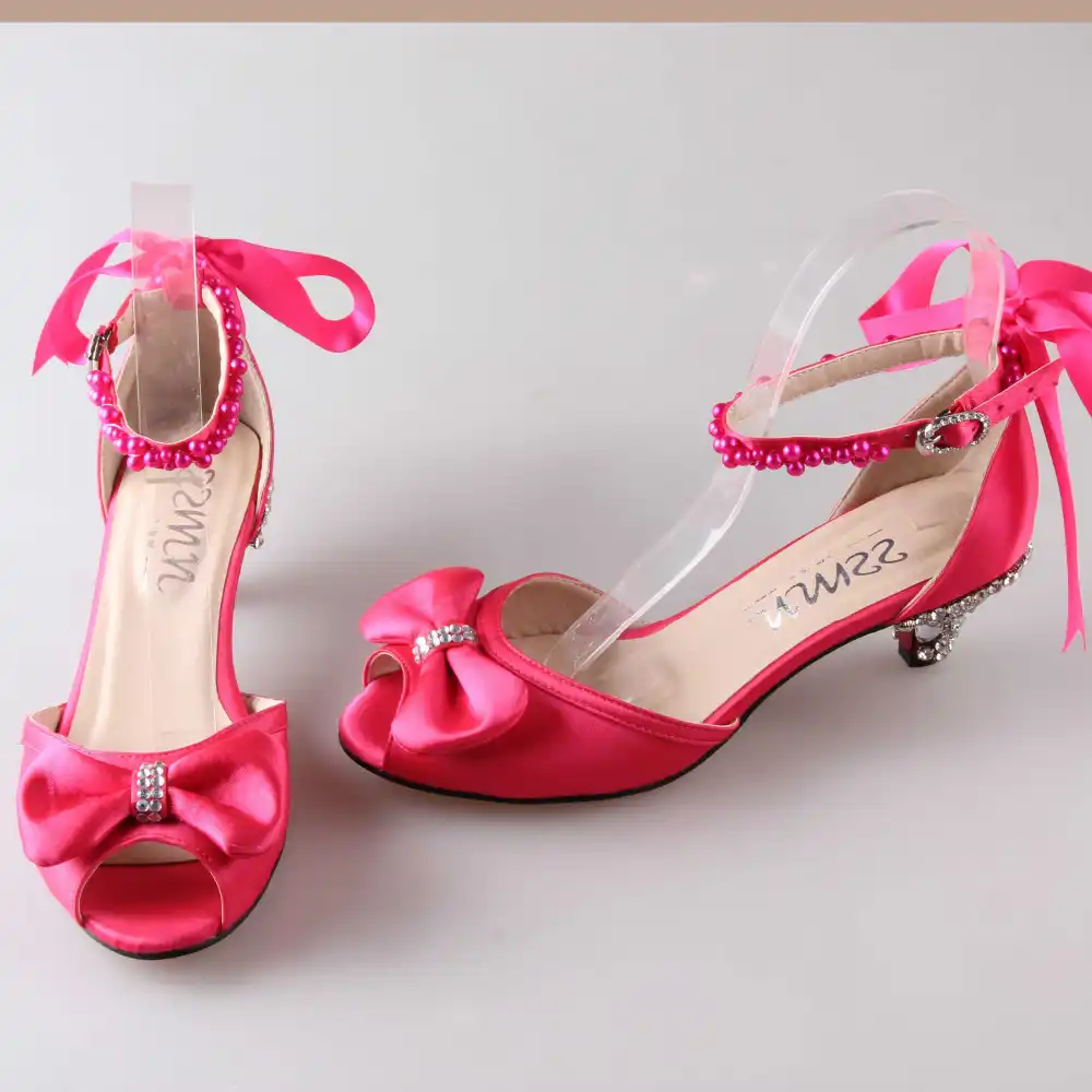 hot pink low heels