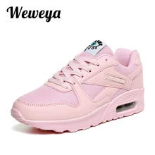 Weweya/обувь на плоской подошве с воздушной подушкой; женские кроссовки из искусственной кожи на шнуровке; женская повседневная обувь; лоферы на плоской подошве; обувь; tenis feminino
