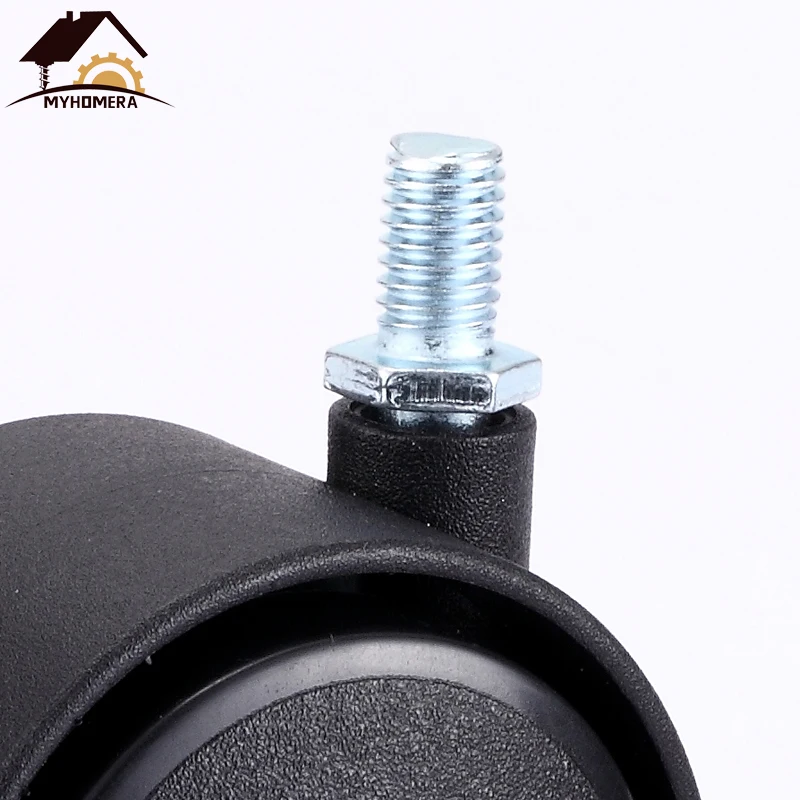 Rodízio da mobília da roda da cadeira de myhomera 4x 39mm/1.5 polegadas m8 parafuso/placa rodas do rodízio do giro ferragem freio silencioso proteger-5