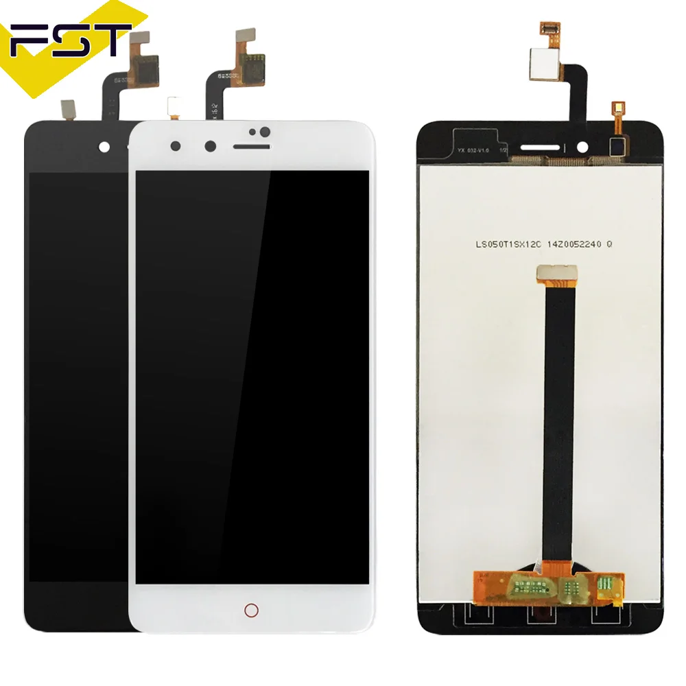 

5.0'' New For ZTE Nubia Z11 Mini NX529J Full LCD DIsplay + Touch Screen Digitizer Assembly Black/White 100% Tested+Tracking