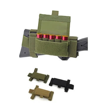 

Cartridge Hunting Gun Holsters Case 5 Round Rifle Shotgun Stock Rifle Buttstock Cheek Rest Ammo Carrier Tactical Gear Holde