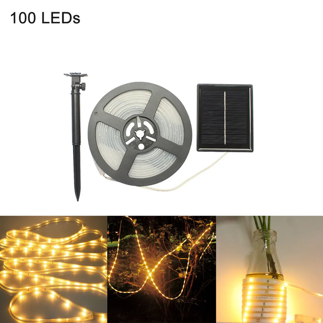 

100 LED Solar Powered Strip Light 5M Waterproof Outdoor String light Holiday Wedding Christmas Decoration Lamp Mayitr