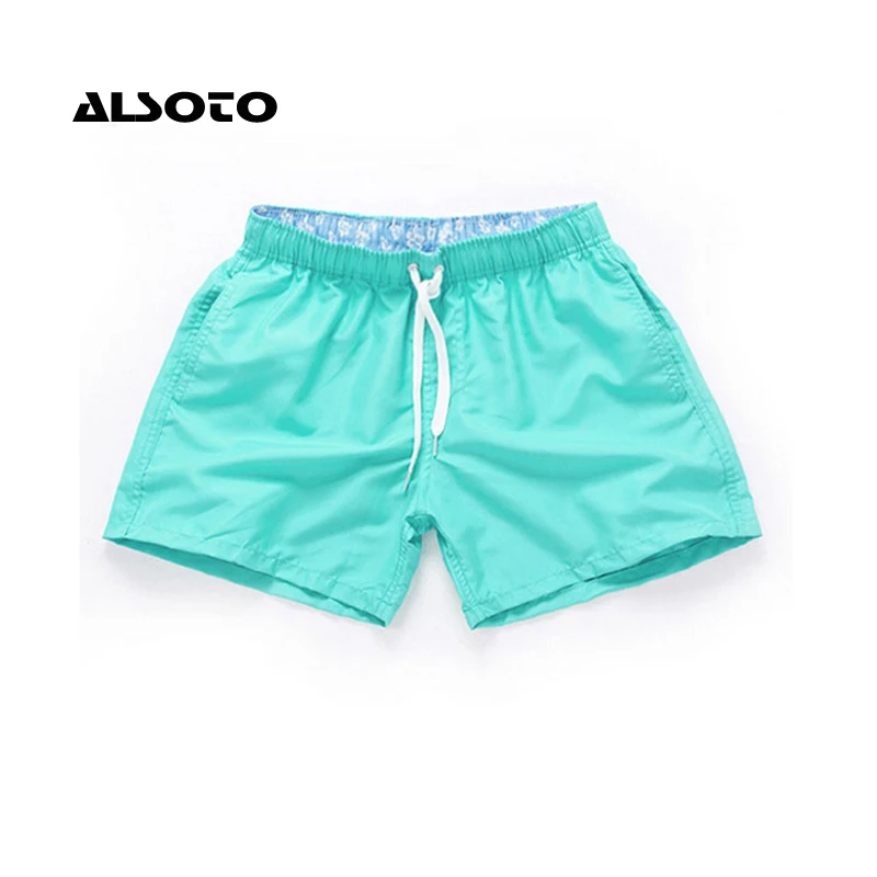 Beach shorts Fashion Printed Waist Shorts Board Shorts Men Casual Solid Mid Man Straight Drawstring Shorts S-XXL Hot Sale