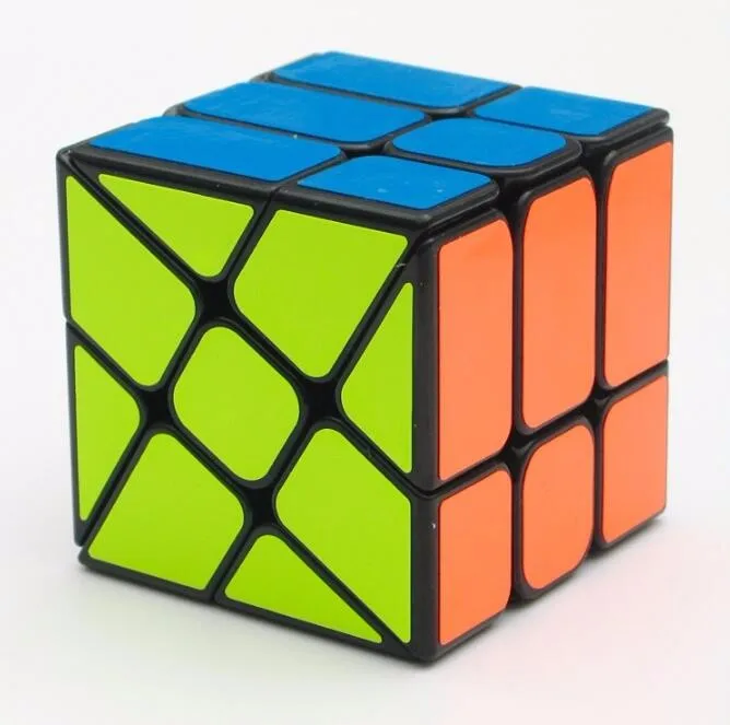 YJ колеса ветра Неравные 56 мм 3x3x3 Литые Покрытием magic cube Puzzle Кубы Укрепить Кубо кубик cubo magico куб Игрушки Подарок кубик рубика