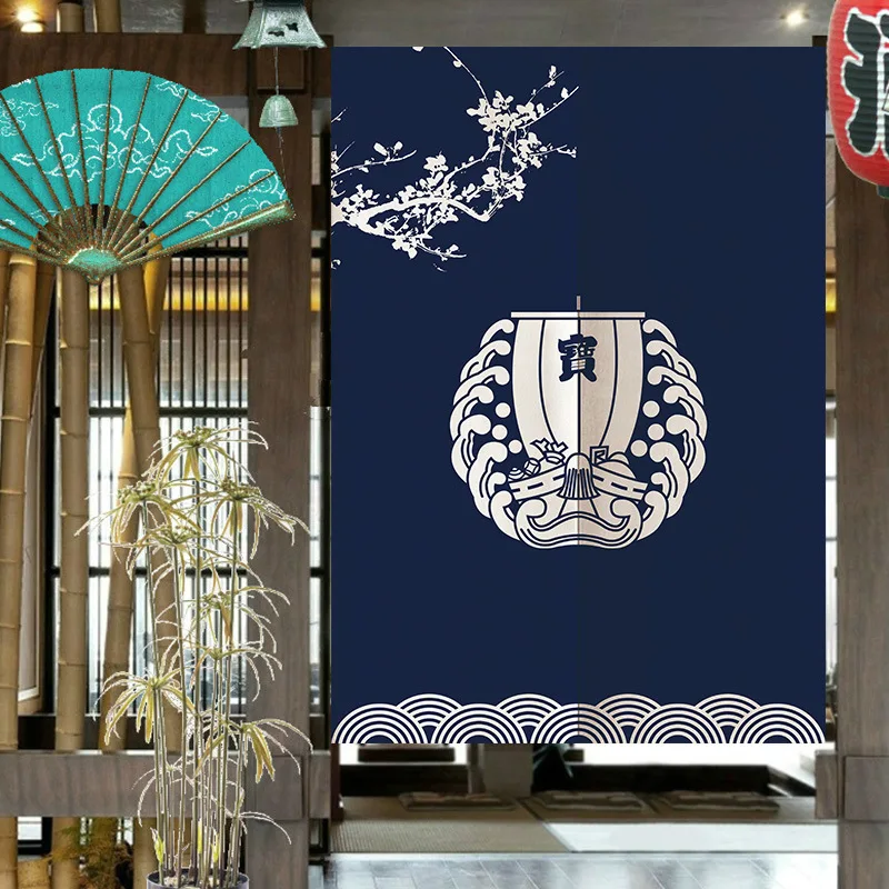 

Japanese Style Cotton and Linen Door Curtain Partition Thick and Not Shrinking Kitchen Bathroom Curtain Dressing Room T126#30