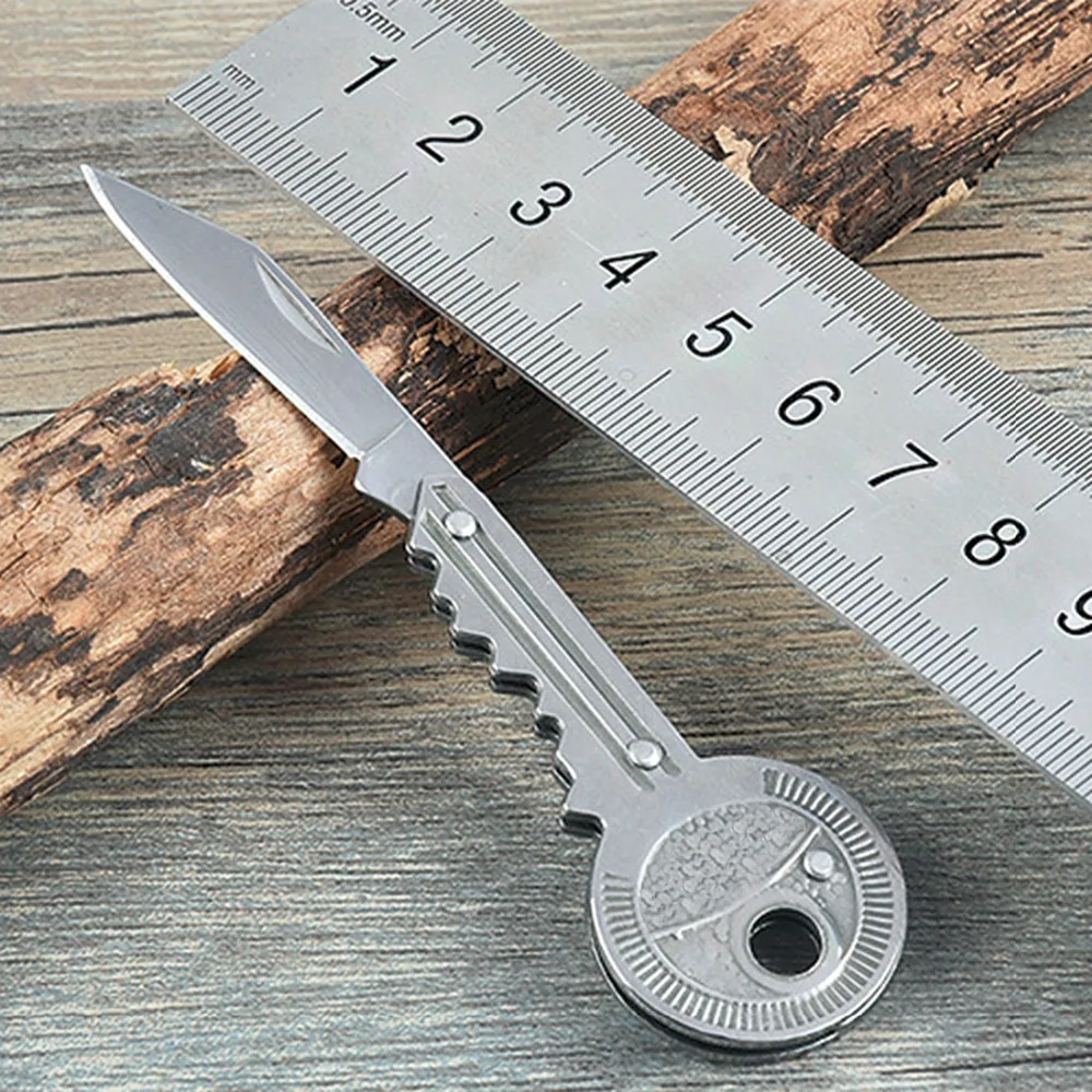 

Camping Key Mini Key Knife Fold Key Pocket Knife Key Chain Knife Peeler Ring Knife Tool
