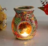 European Oil Furnace Aroma Burner Mosaic Colorful Candle Holder Candlestick Vase Romantic Crafts Gifts Home Decoration ► Photo 1/6