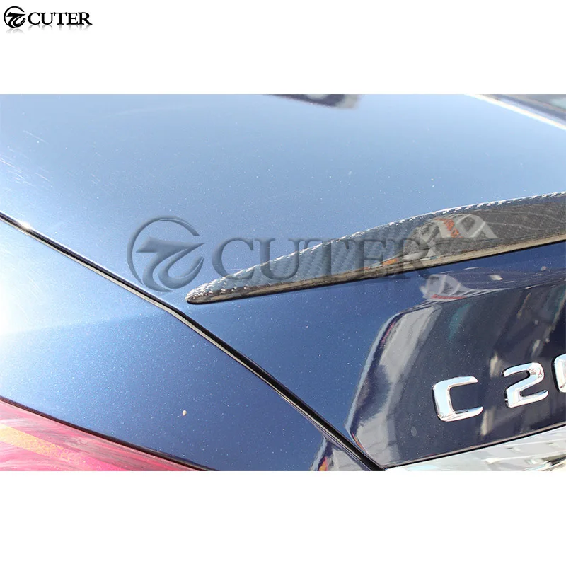 W205 C63 AMG стиль углеродного волокна заднего крыла багажник спойлер для Mercedes-Benz W205 C300 C180 C200 C63 стиль, на шнуровке