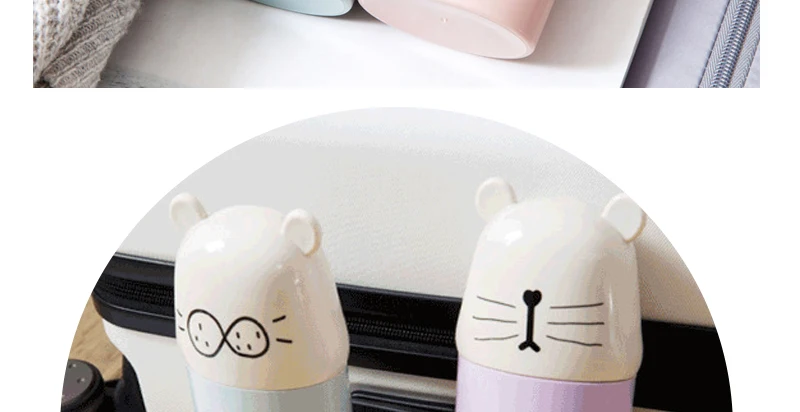 Travel Toothbrush Cup Storage Boxes Cute Cartoon Brush Teeth Washing Tooth Case Children Home Bathroom Organization Bin Portable_08