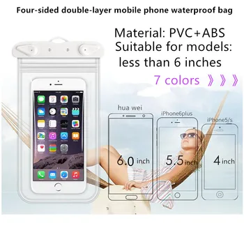 

JDENKE Swimming Phone Bags Diving Waterproof Case Swim 3.5 to 6.0 Inch Waterproof Cell Phone Dry Bag Storage Drifting Sport Bags