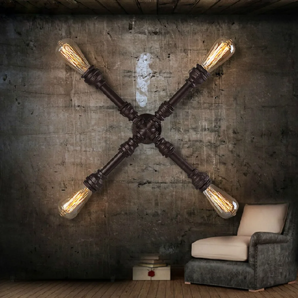 aliexpress : buy vintage industrial water pipe wall light x aliexpress : buy vintage industrial water pipe wall light x