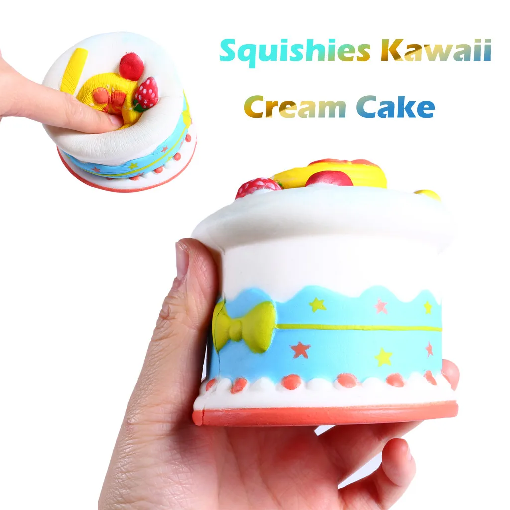 Toys Lovely Cute Toys Baby Kawaii Cartoon Cake Squishies Slow Rising Cream Scented Stress Reliever Toys Soft Squeeze Toy 2019