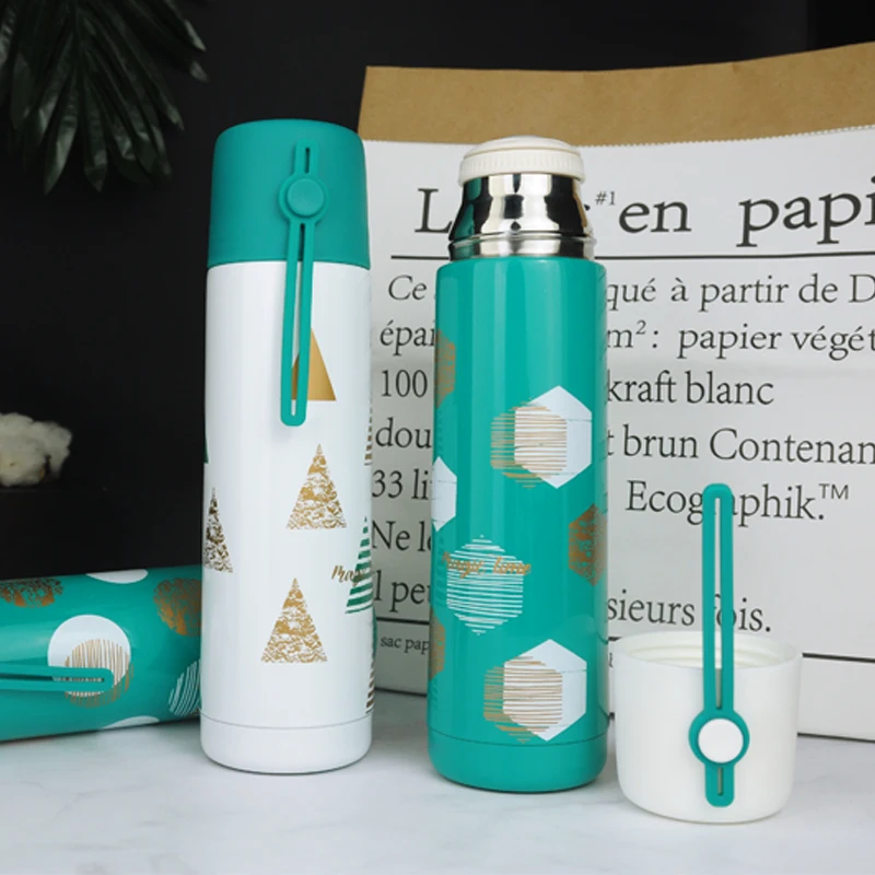 

Ins fashion round insulation cup bright gold series 304 stainless steel vacuum cup rope portable outdoor hand cup 500ml