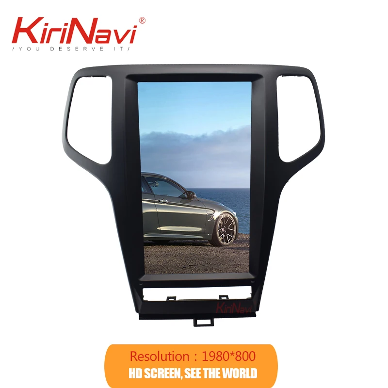 Excellent KiriNavi Vertical Screen Tesla Style 13.6" Android 6.0 Car Radio GPS Navigation For JEEP grand cherokee Car Dvd Player 2009-2013 2