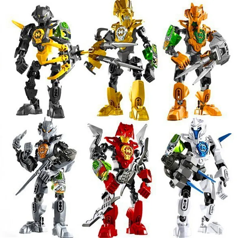 

6pcs/lot Hero Factory 3.0 Star Soldier NEX/FRNO/AULK/STRINGER/ROCKA/STORMER 3D Figure Blocks Christmas Gift Toys For Children