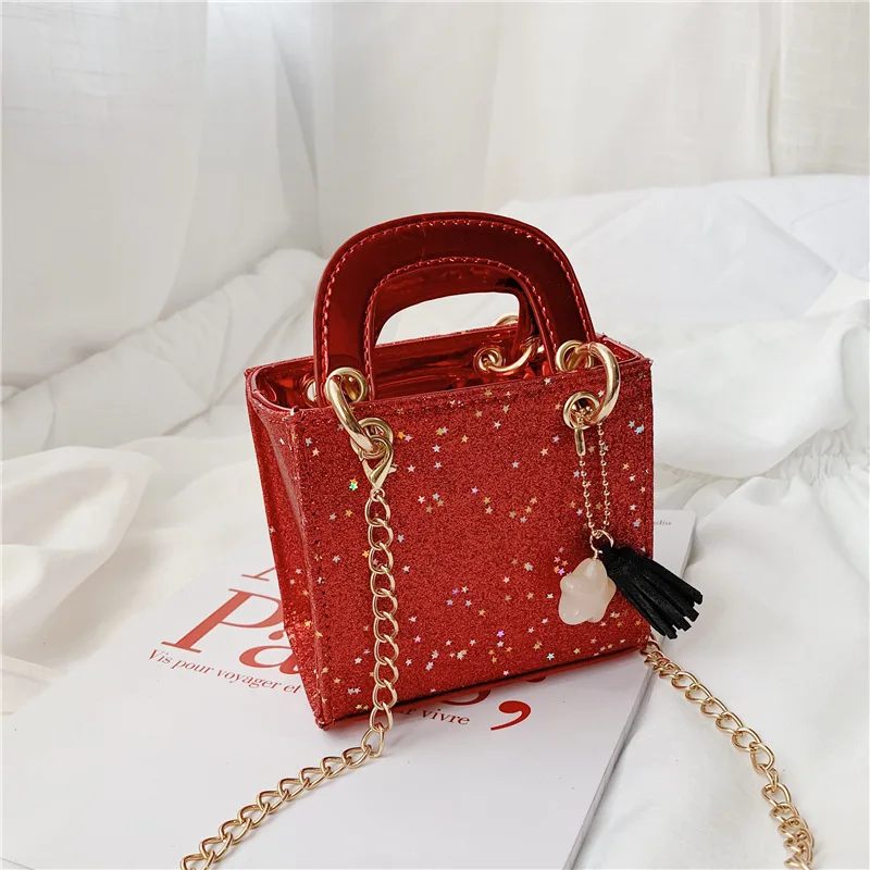 

Children Bag 2019 Paillette Packet Single Shoulder Package Mini- Handbag Baby Diagonal Girl