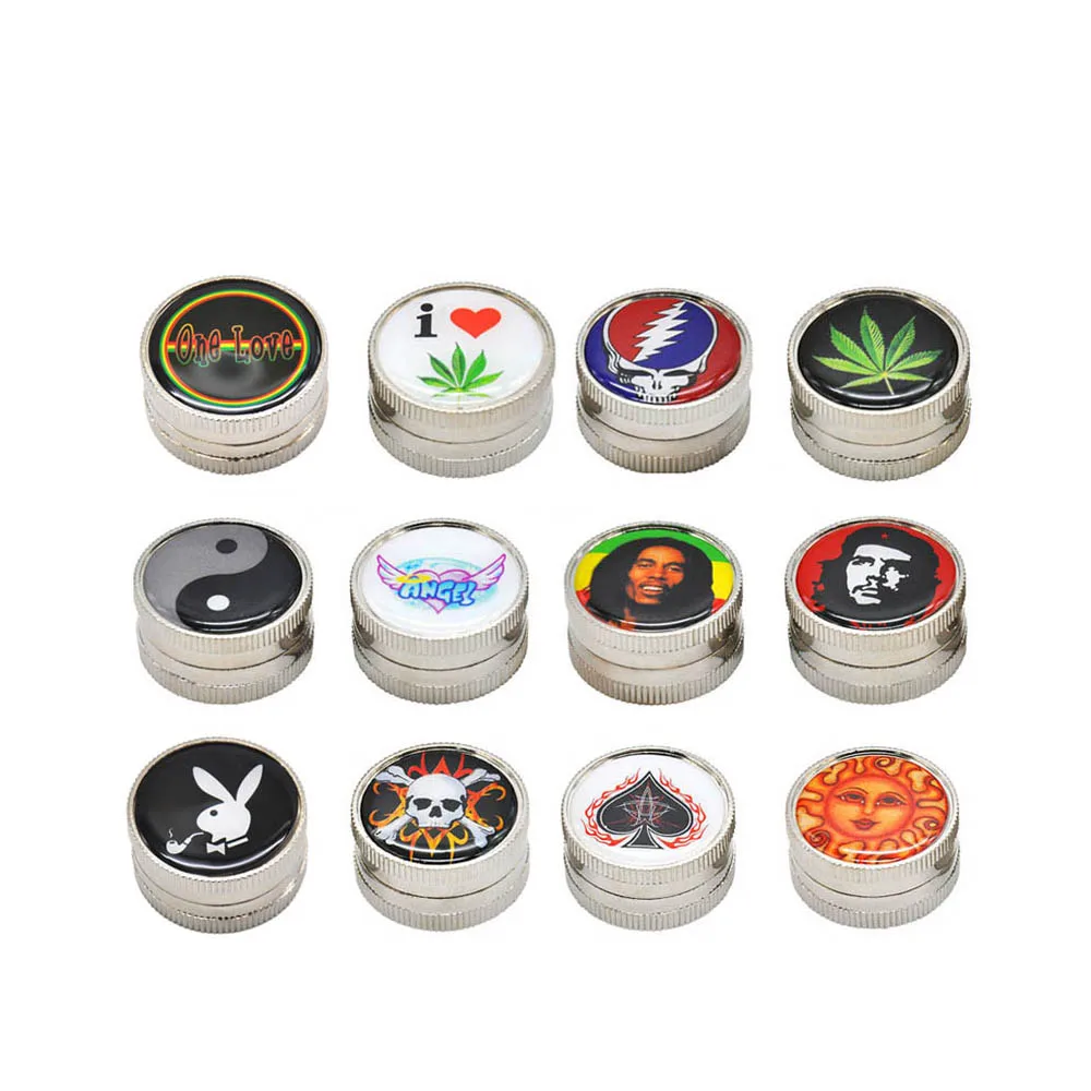 

24pcs/ Lot Fancy Design Plastic Grinder Dia. 40mm Plastic Smoking Grinder Tobacco Accessories