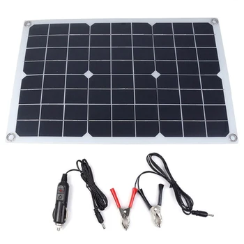

Solar Panel Charge DC5V/DC18V 20W Dual Output with USB Interface Car Charger IP65 Waterproof Portable Lighting Accessories