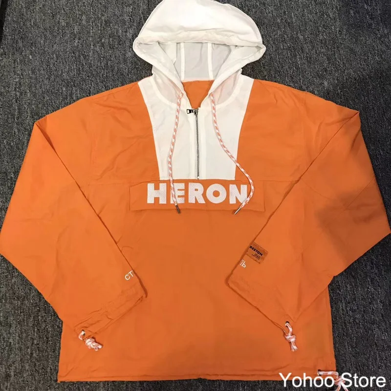 2018FW Heron Preston куртка с капюшоном для мужчин негабаритных ветрозащитная женщин