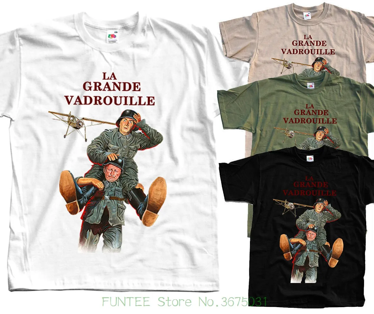 

T-shirt Fashiont Shirt Free Shipping La Grande Vadrouille Ver. 1 Poster T Shirt All Sizes S - 5xl Louis De Funes coat tops