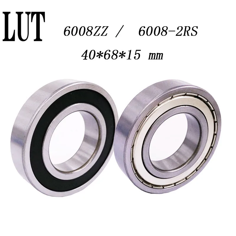 1PC Bearings 6008 RS 2RS Rubber Sealed Deep Groove Ball Bearing 40 x 68 x 15mm