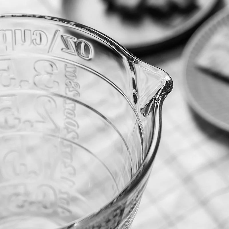 OUSSIRROTransparent без свинца стеклянный мерный стакан для жидкостей большая ручка