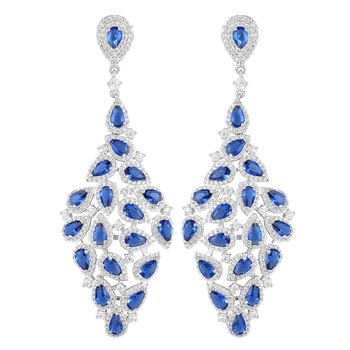

SISCATHY Fashion Big Drop Square Statement Earrings for Women Party Wedding Jewelry Trendy bohemian indian CZ Earrings 2019
