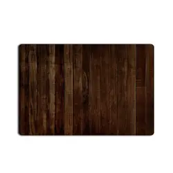 Деревенский старый сарай дерева темно-коричневый дверные коврики Крытый Ванная комната Кухня декоративный коврик Добро пожаловать коврик