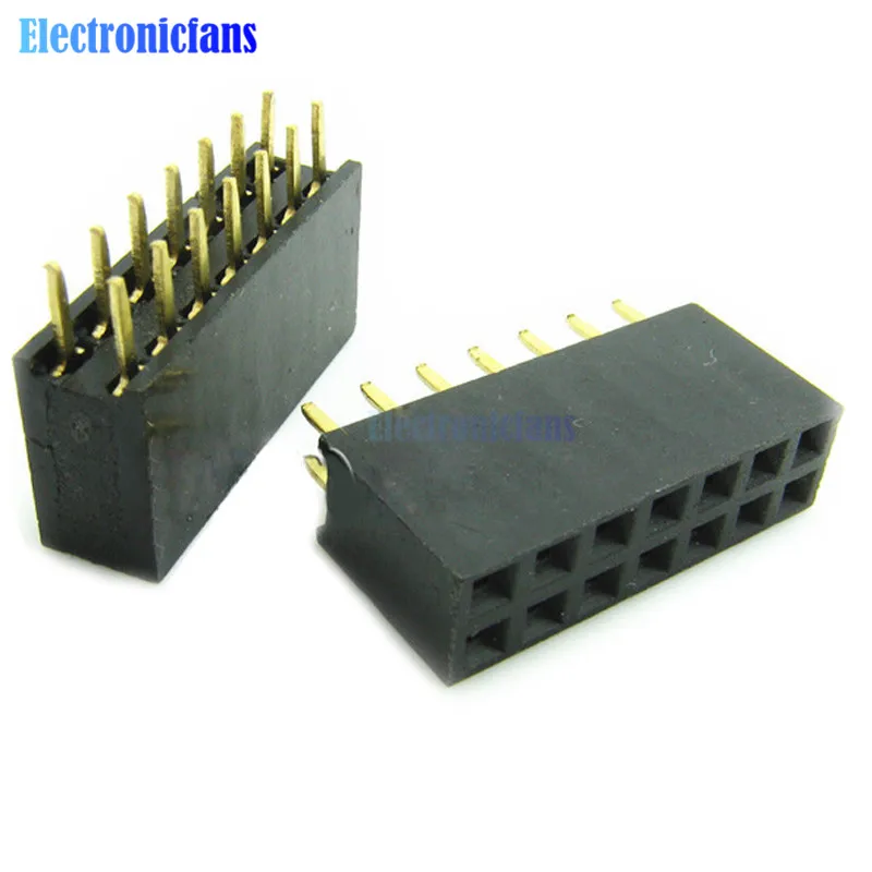 10 шт. 2X7 Pin 14P 2 54 мм двухрядный женский прямой штырьковый разъем | Электронные