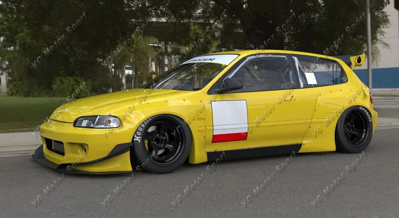 1992-1995 Honda Civic Hatchback (EG) Pandem Style Body Kit FRP (19)