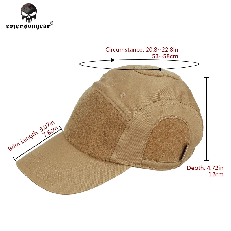 Охота Спорт Emerson Бейсбол Кепки Военно-Тактические Армия Камуфляж Coyote Brown EM8557 CB