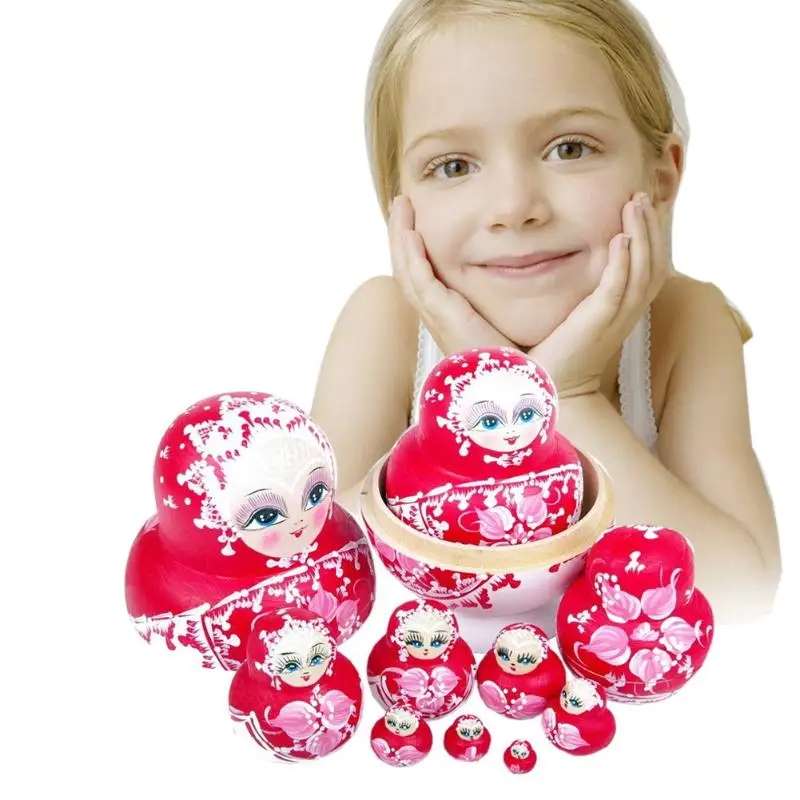 Goedkoop Russische Matroesjka Poppen Basswood Creatieve Beer Oor Nesting Dolls Gift Russische Traditionele Etnische Stijl DIY Poppen