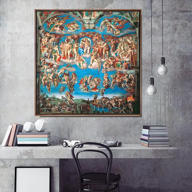 Home Decoration Print Canvas Art Wall Pictures Poster Canvas Printings Square Paintings Italy Michelangelo Buonarroti Painting Calligraphy Aliexpress