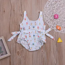 Детские купальники для девочек полиэстер слитные купальники детский купальный костюм купальные костюмы с оборками Комбинезоны Комплекты одежды комплекты k330