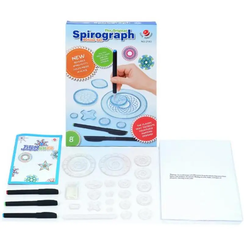 

Multi-function Spirograph Painting Geometric Ruler Spirograph Drawing Set For Students Ruler Drafting Tool For Children Learning