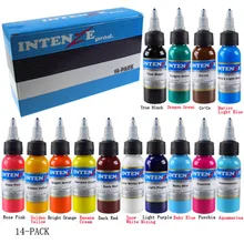 Новые 14 Цвет татуировки 30 мл/Bottle Перманентный чернил упаковки макияж Пигмент 1 унц. Красота инструменты